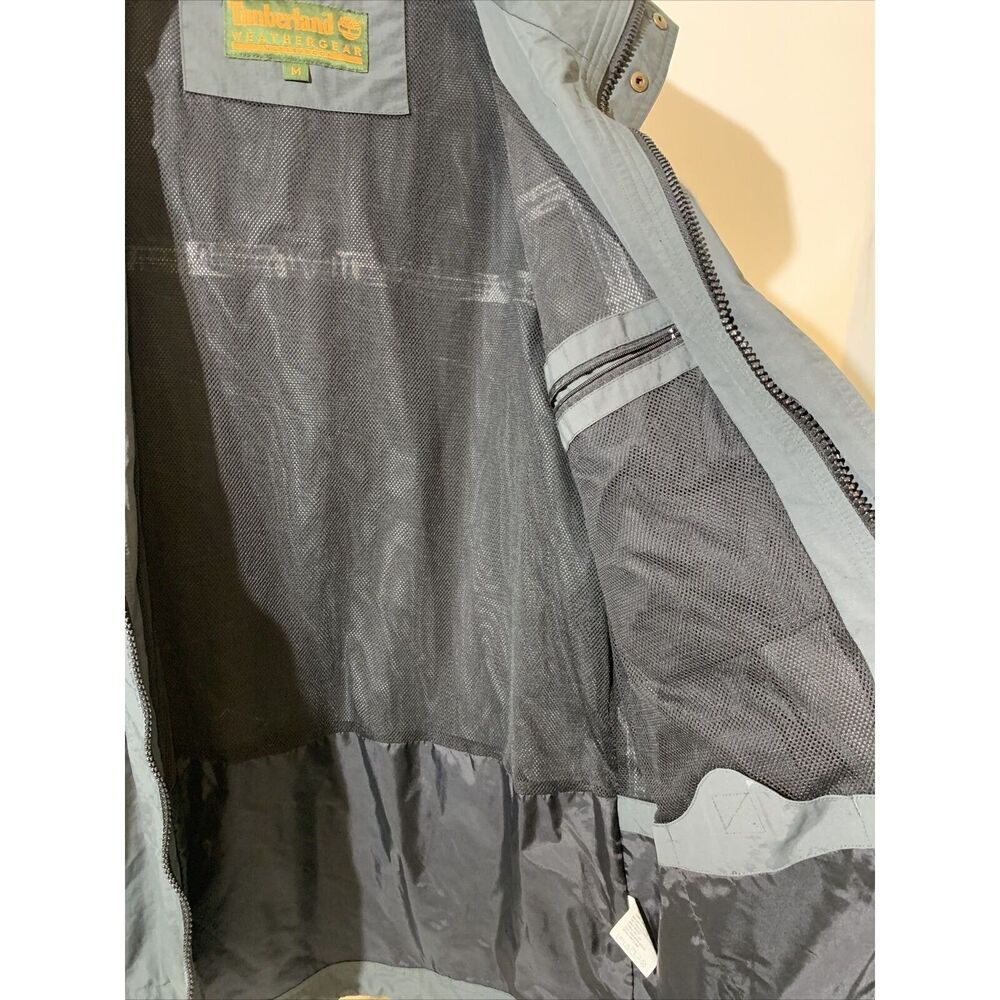 Timberland Waterproof Mens Grey Jacket Coat Size Medium Weathergear Raincoat - Picture 8 of 9